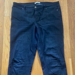 Dark denim straight leg jeans